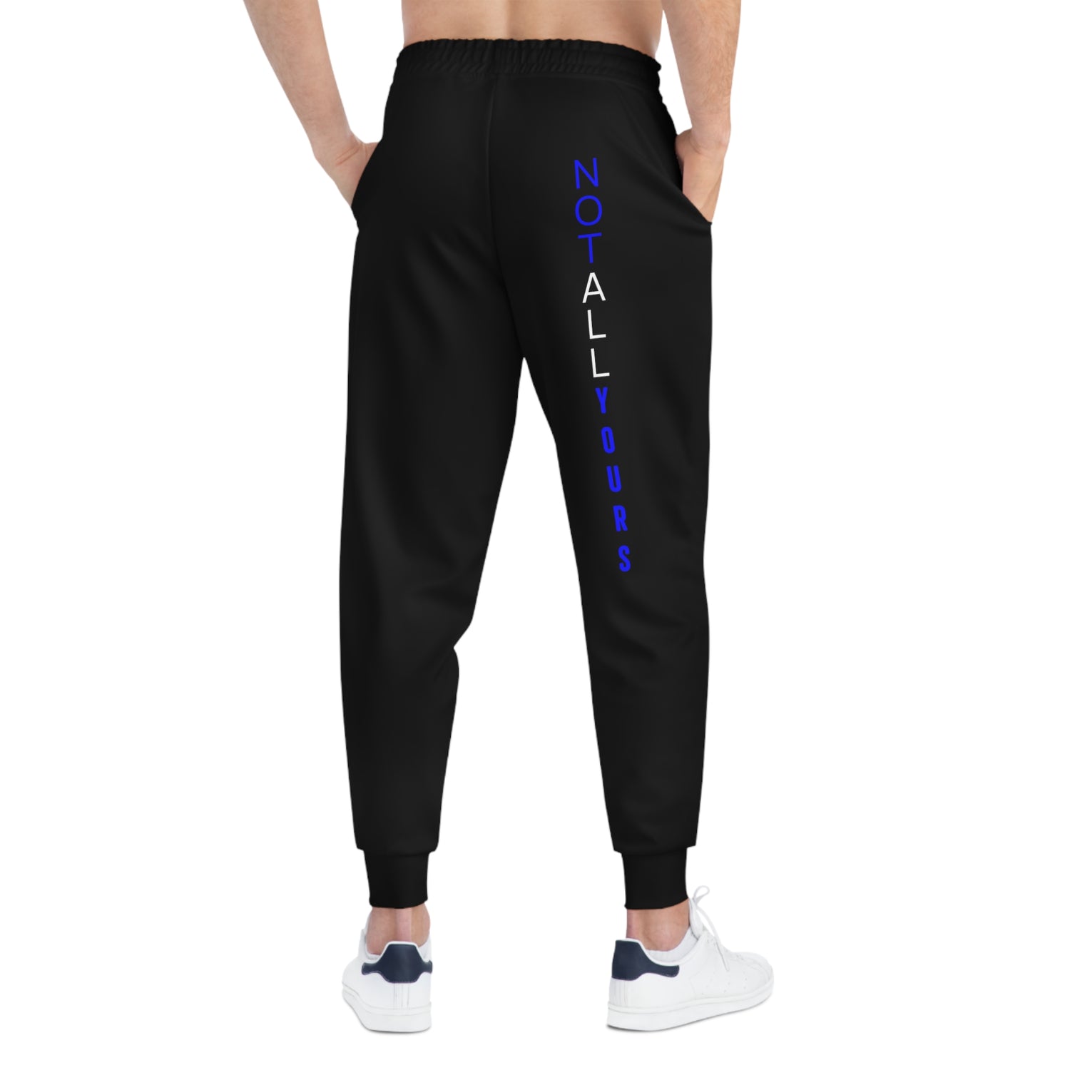 ALLMYNE® Not All Yours Joggers (White/Blue Text)
