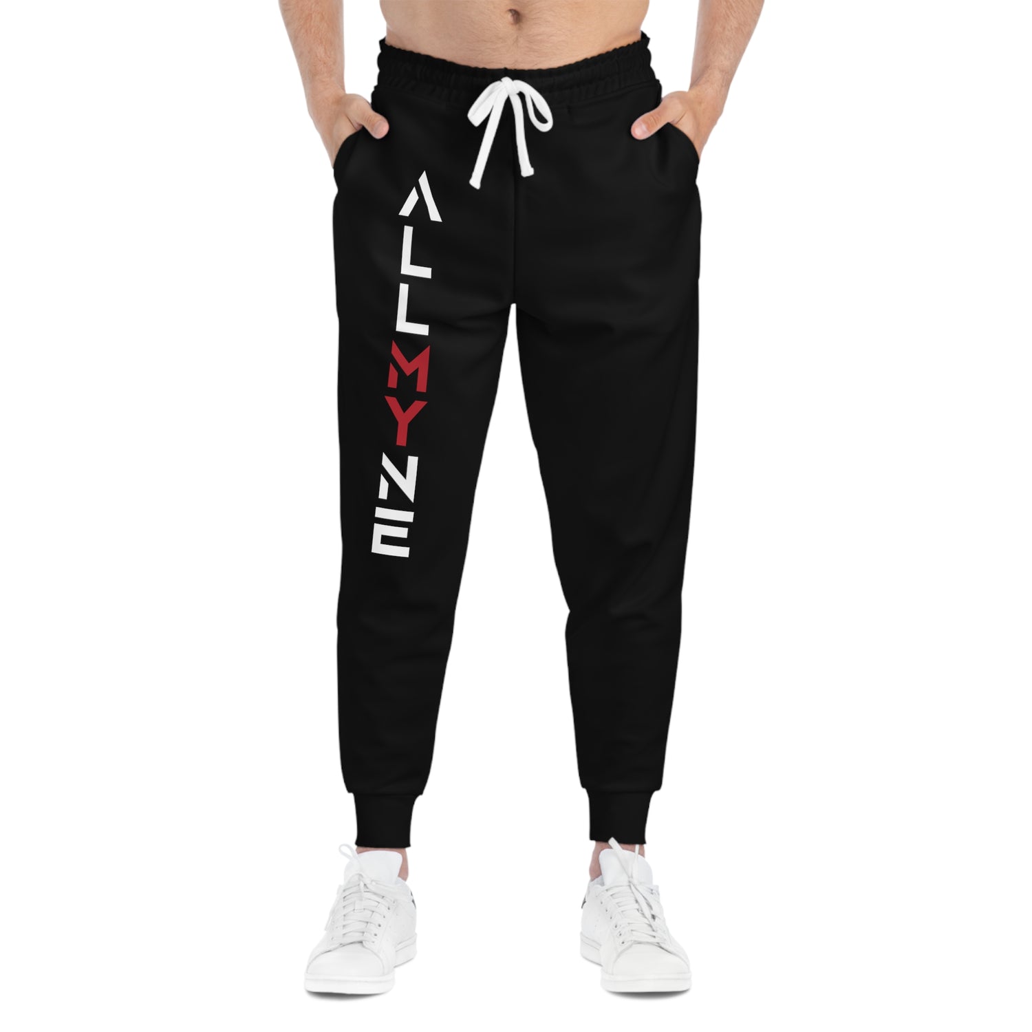 ALLMYNE® Not All Yours Joggers (White/Red Text)