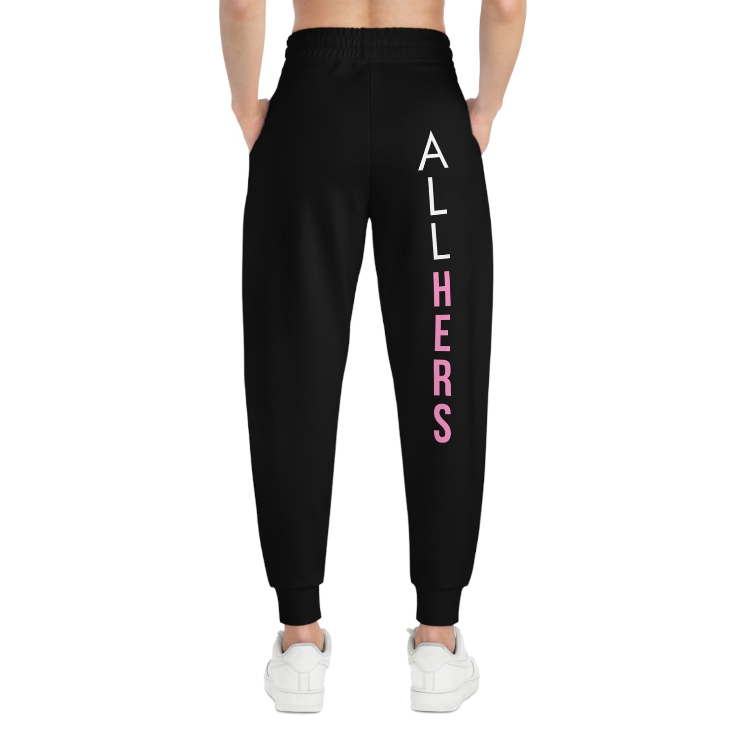 ALLMYNE All Hers Joggers (White/Pink Text)