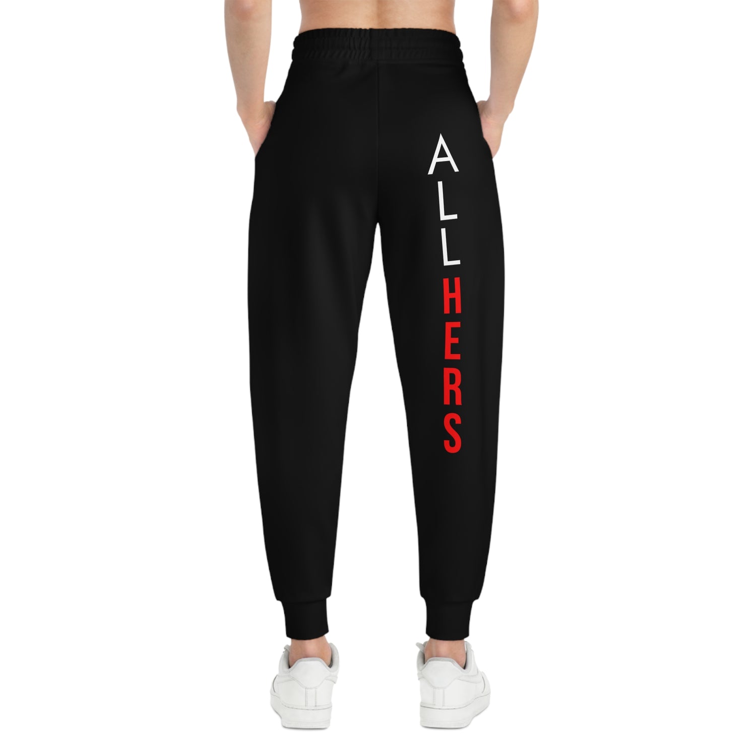 ALLMYNE All Hers Joggers (White/Red Text)