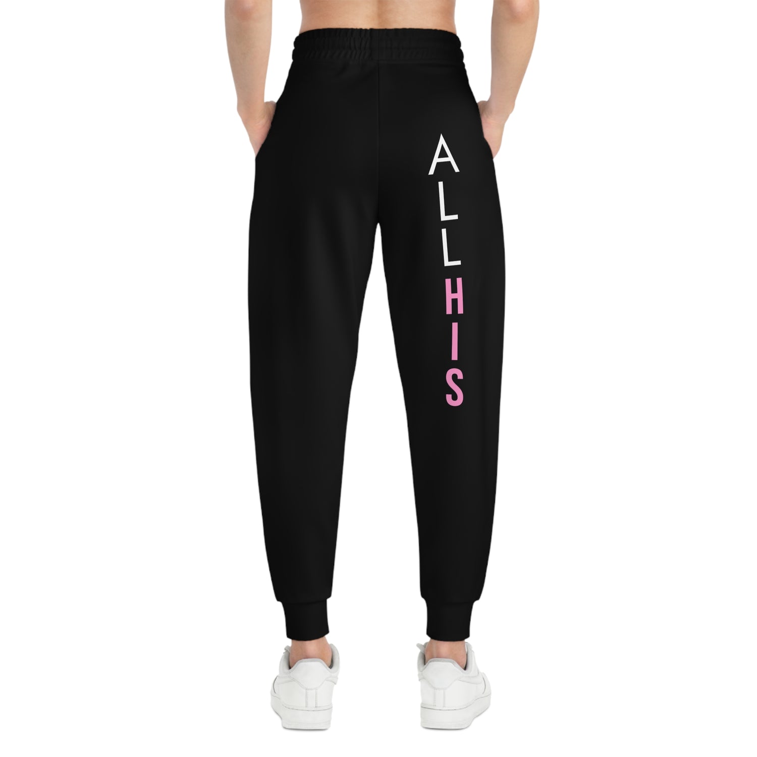 ALLMYNE All His Joggers (White/Pink Text)