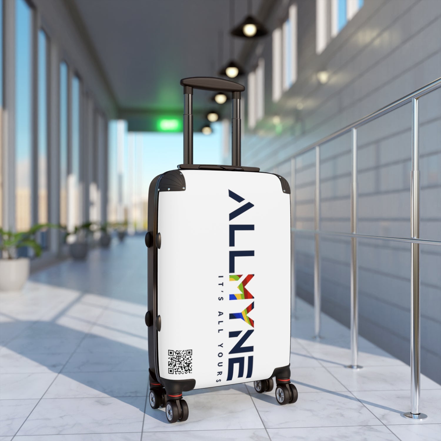 Suitcase with QR code